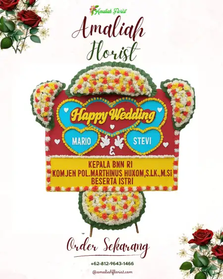 Papan Bunga Pernikahan Dingil
